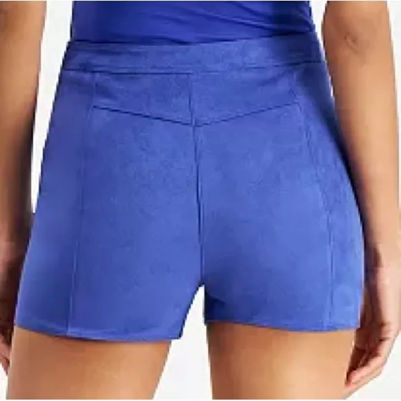 Guess XSmall Shorts Ruby Faux Suede Hot Shorts in Tanzanite blue purple NWT