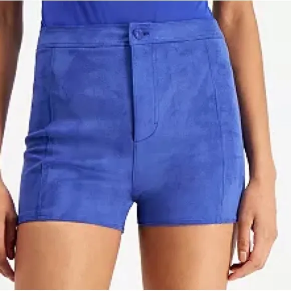 Guess XSmall Shorts Ruby Faux Suede Hot Shorts in Tanzanite blue purple NWT