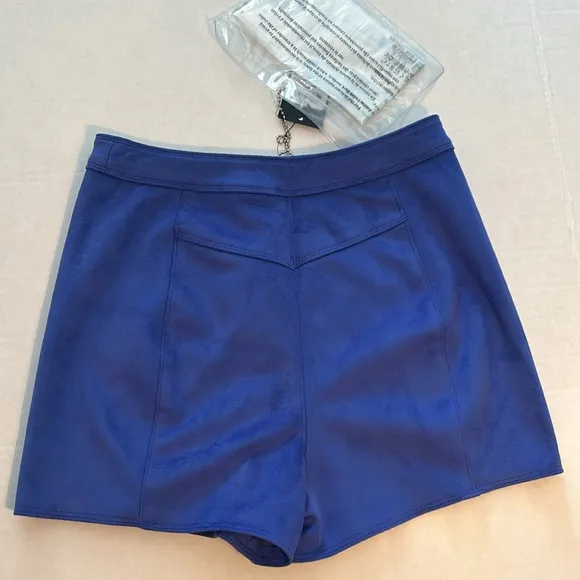 Guess XSmall Shorts Ruby Faux Suede Hot Shorts in Tanzanite blue purple NWT