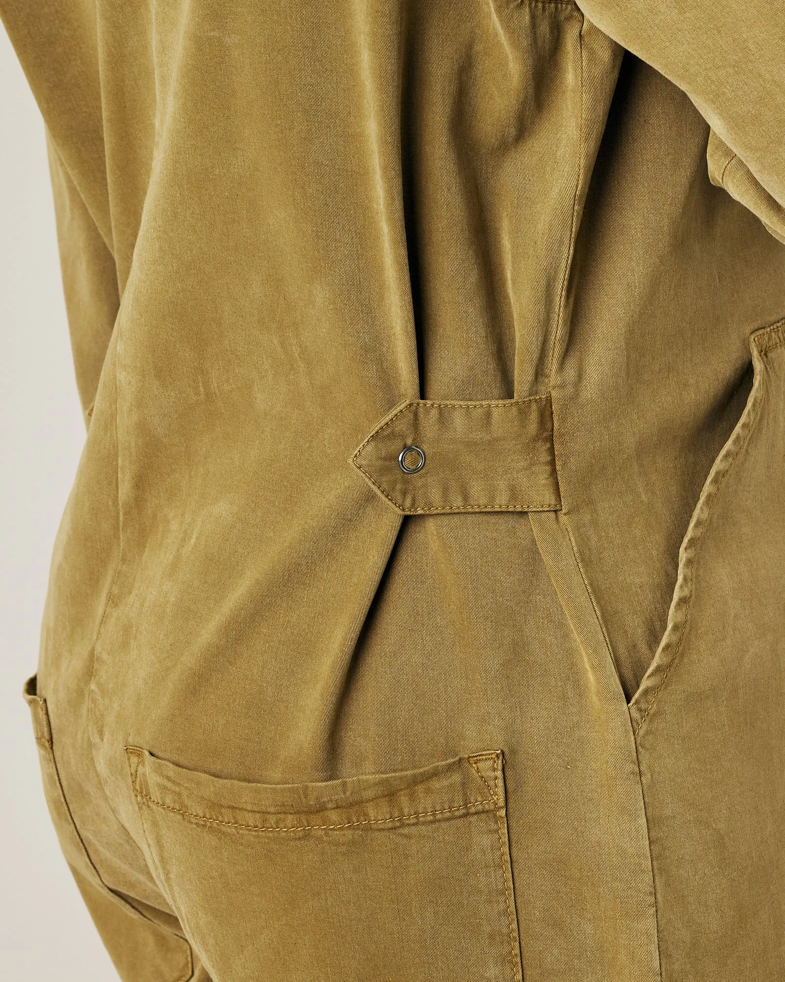 Hallie Nut Green Cotton Coverall
