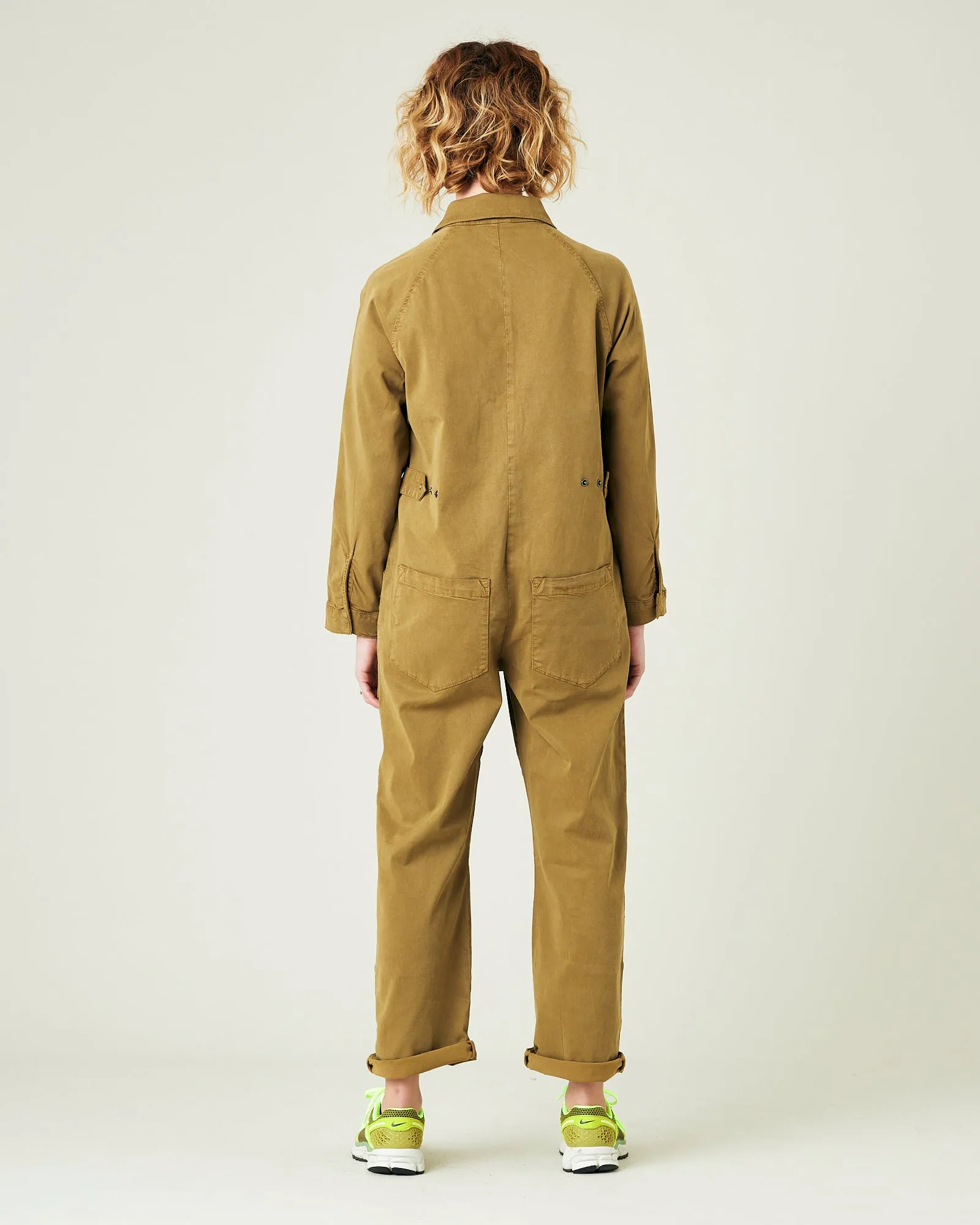 Hallie Nut Green Cotton Coverall