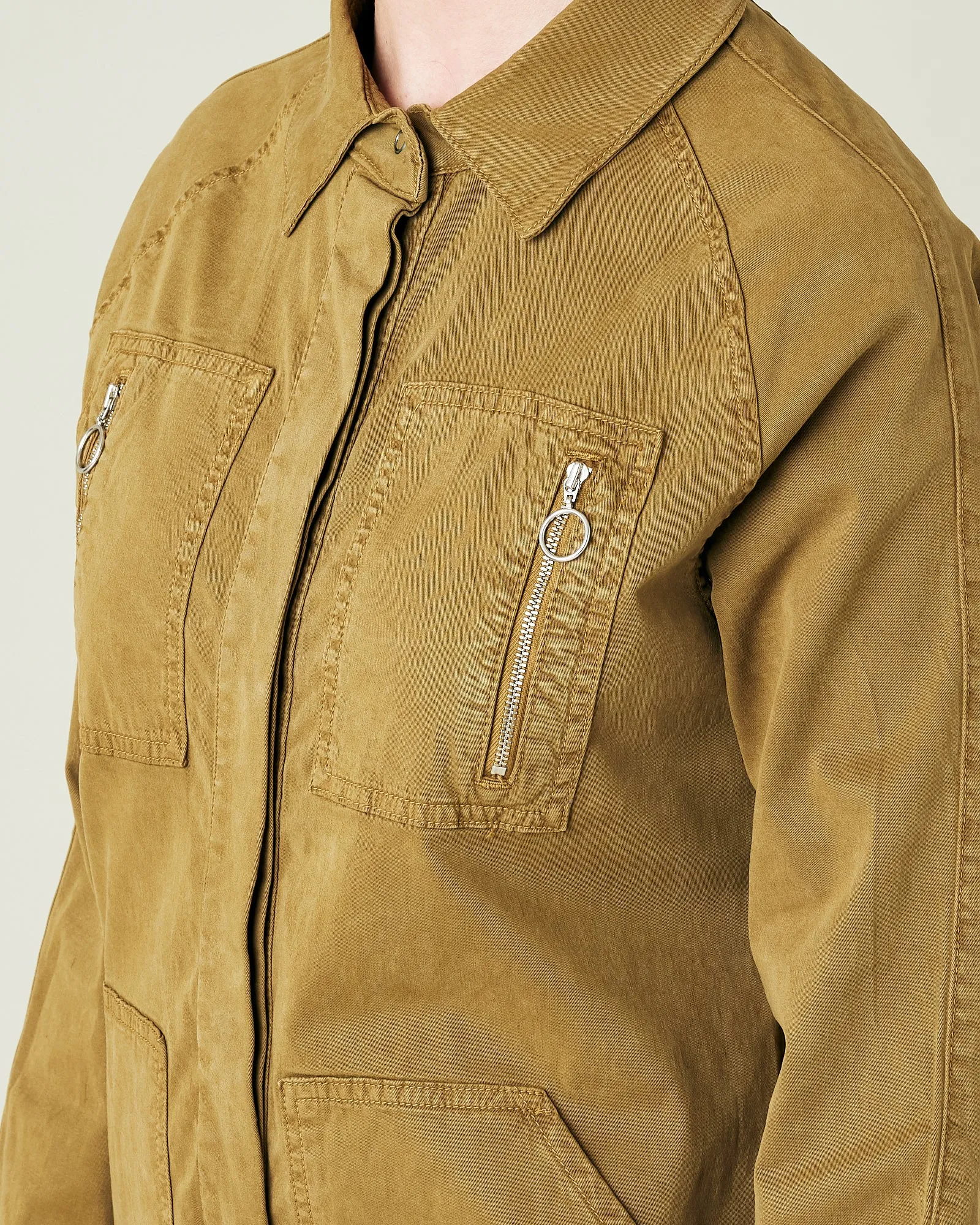 Hallie Nut Green Cotton Coverall