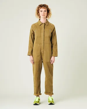 Hallie Nut Green Cotton Coverall