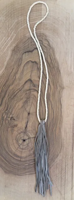 handmade suede tassel necklace - Amy Weber Design