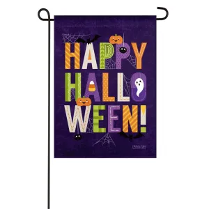 HAPPY HALLOWEEN Garden Suede Flag,14s9323