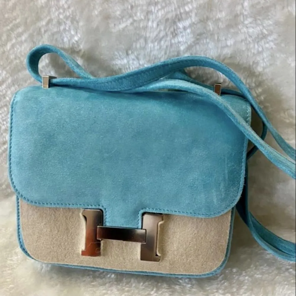 Hermès Constance 18 Bleu Atoll Doblis Suede Palladium Hardware PHW