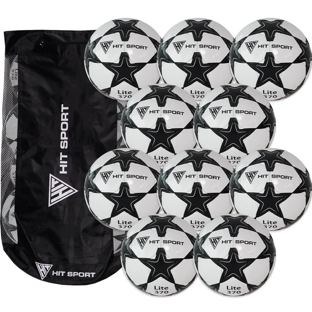 Hit Sport Training Football 370g (Under 14) | 10 Pack   Bag