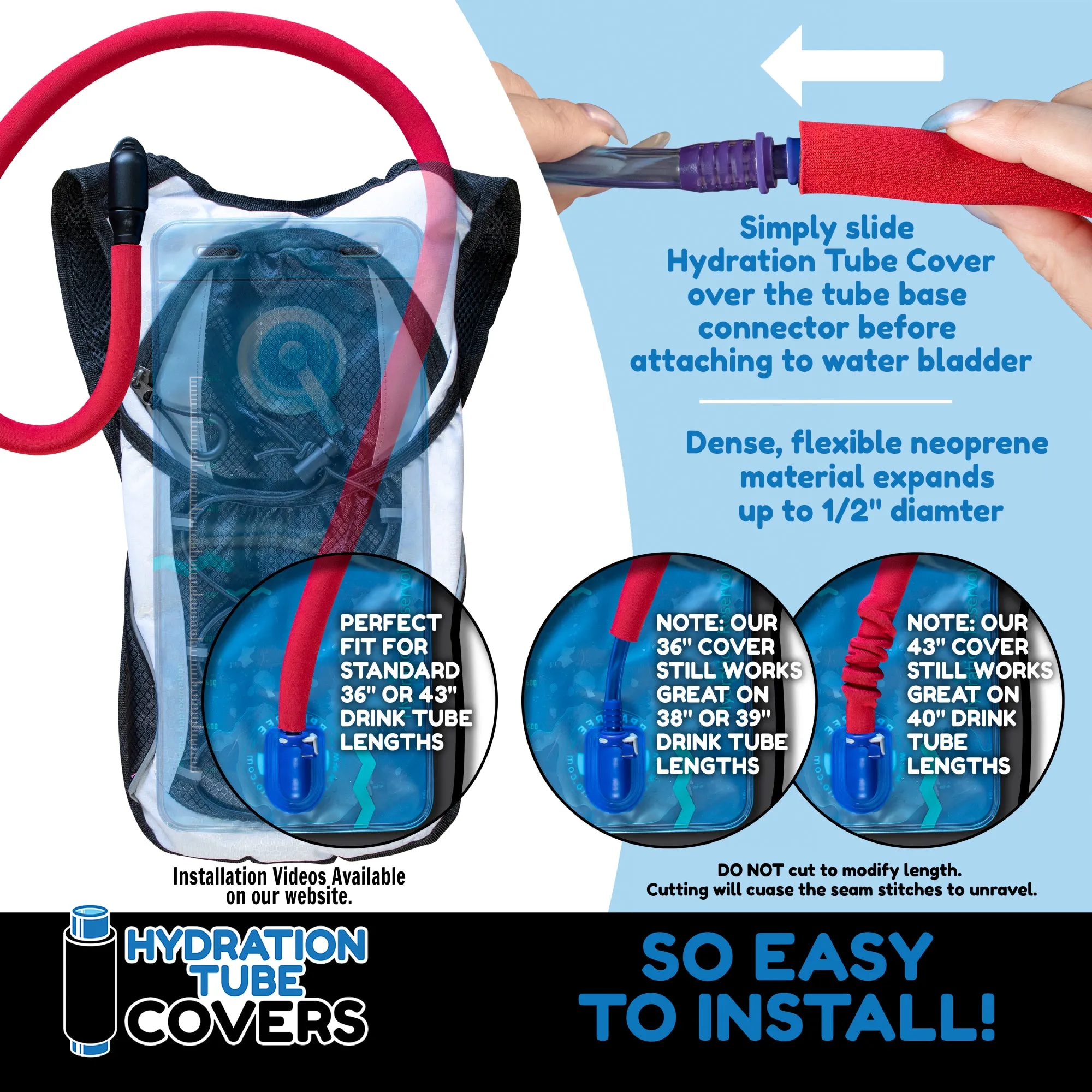 Hot Pink Insulated Drink Tube Hose Cover