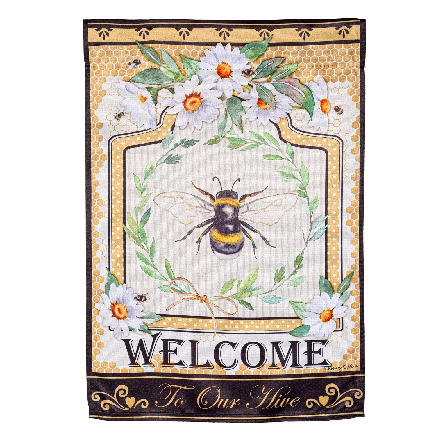 Humble Bee Suede Garden Flag,14s11321