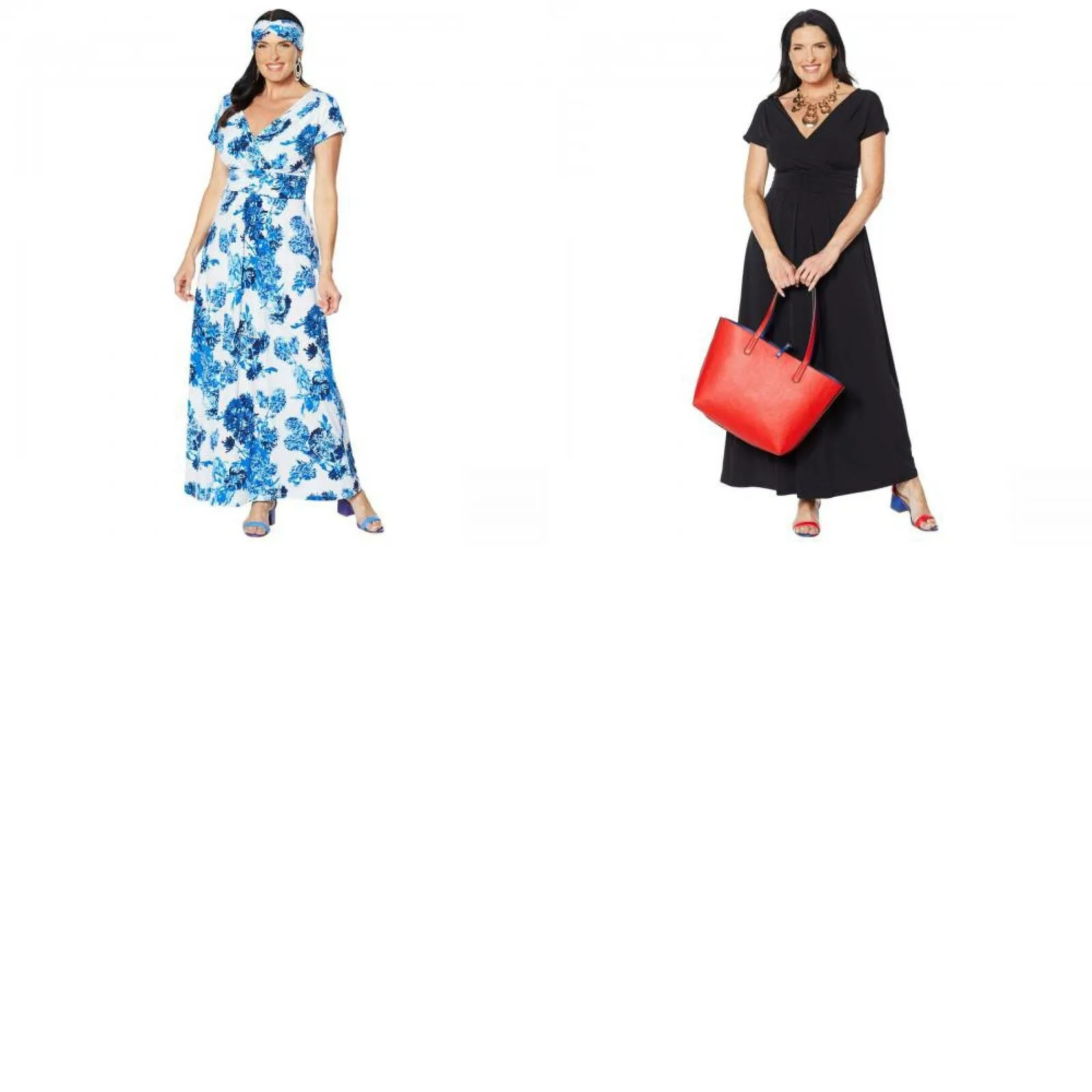 IMAN Women's Boho Chic Maxi Dress With Head Wrap
