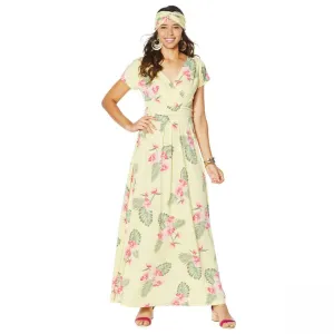IMAN Women's Boho Chic Maxi Dress With Head Wrap