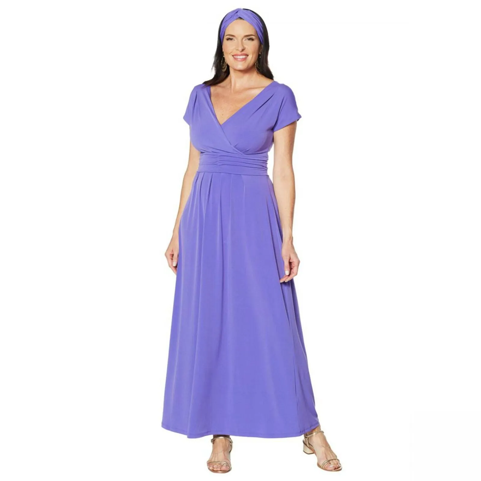 IMAN Women's Boho Chic Maxi Dress With Head Wrap