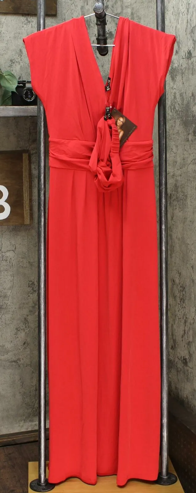 IMAN Women's Boho Chic Maxi Dress With Head Wrap