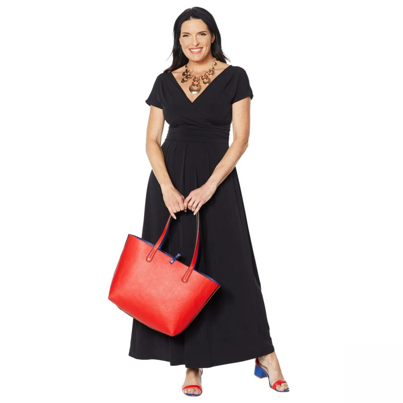 IMAN Women's Boho Chic Maxi Dress With Head Wrap