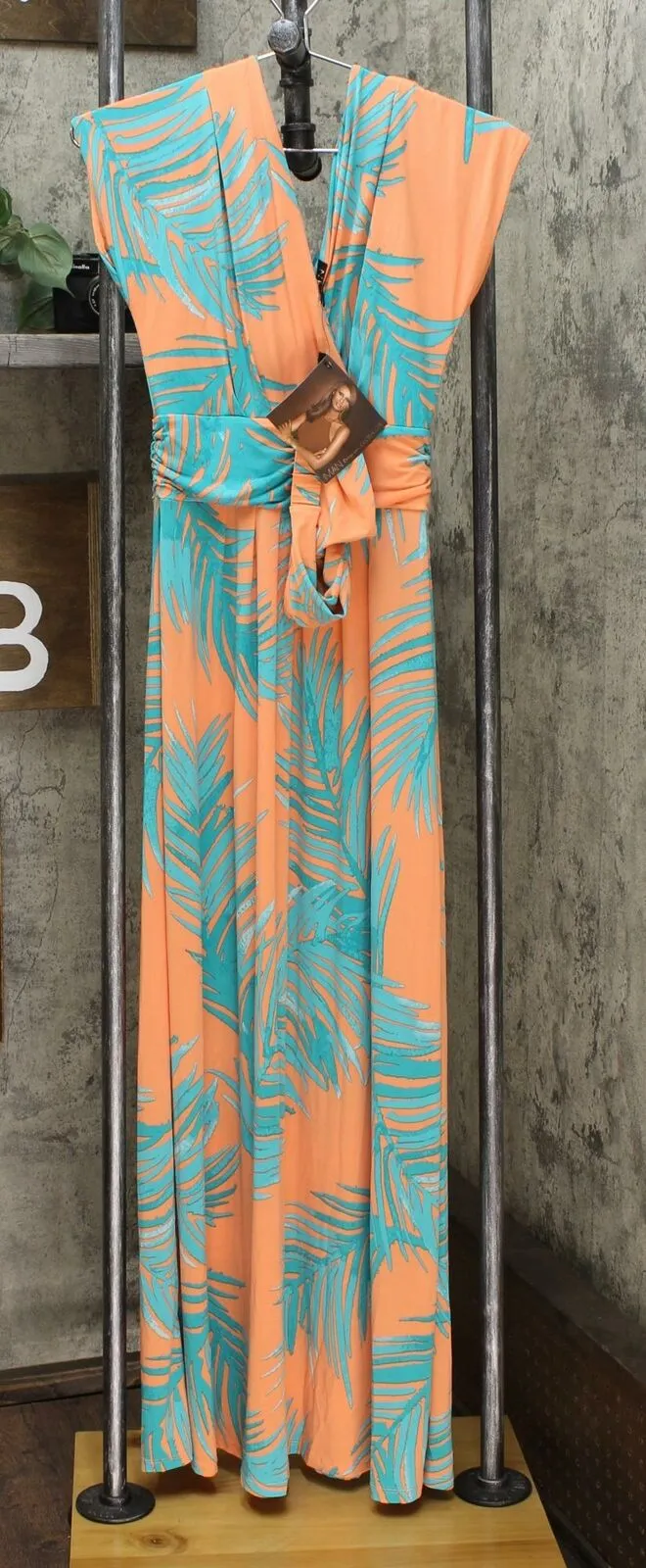 IMAN Women's Boho Chic Maxi Dress With Head Wrap