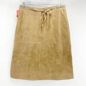 Isaac Mizrahi suede skirt a-line fall retro chic classic lined western size 10