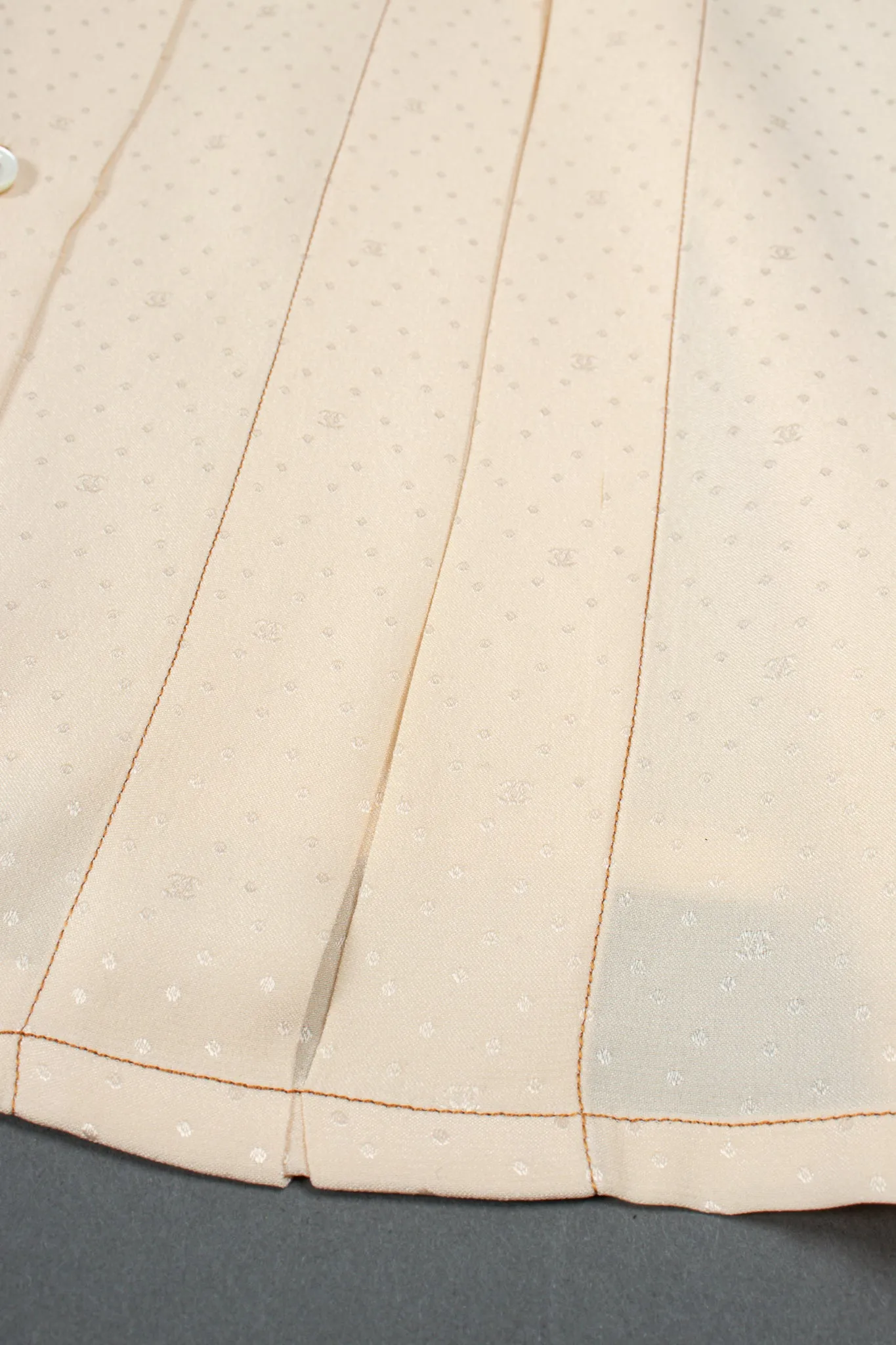 Jacquard Dot Logo Bow Blouse
