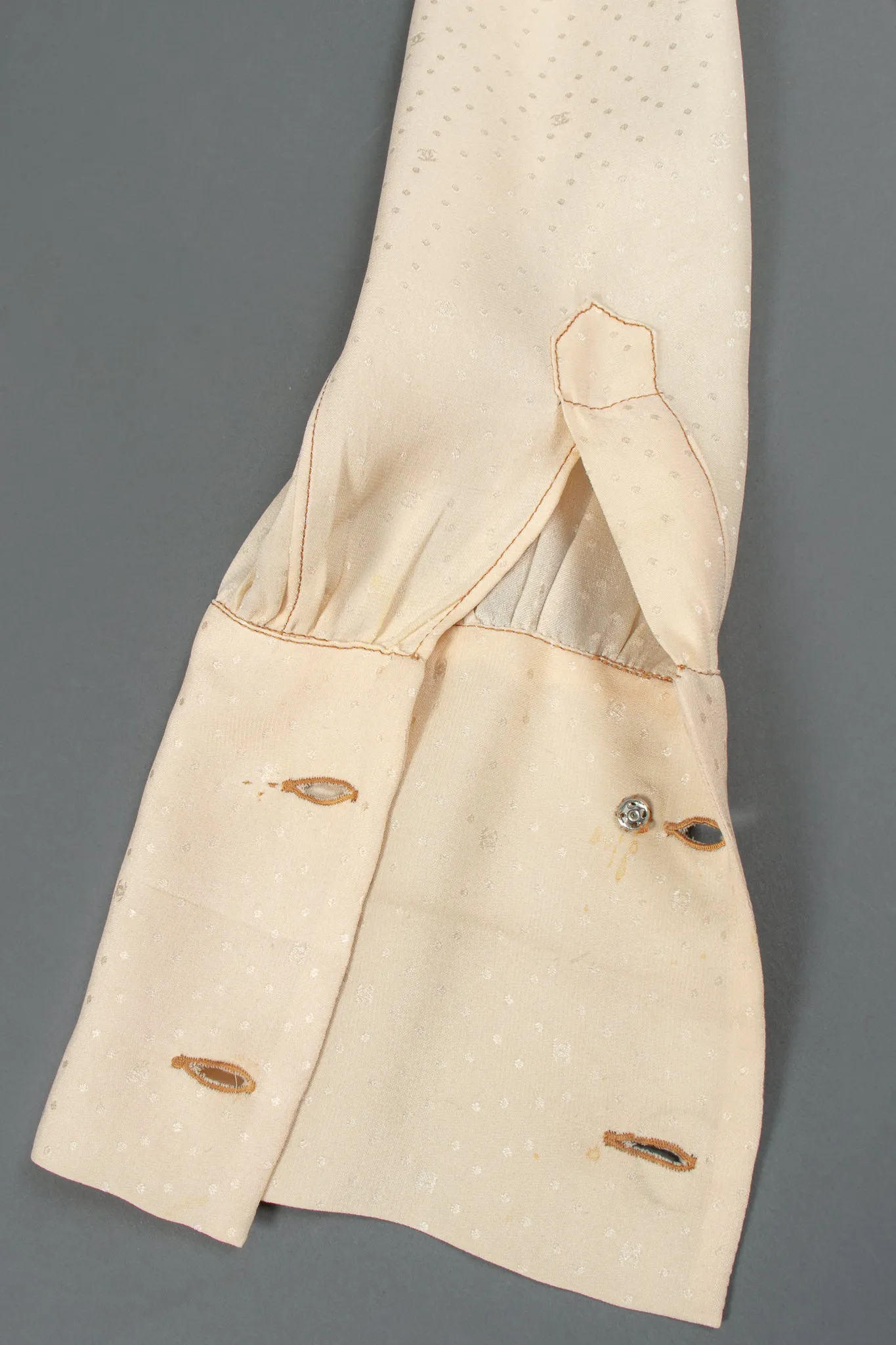 Jacquard Dot Logo Bow Blouse