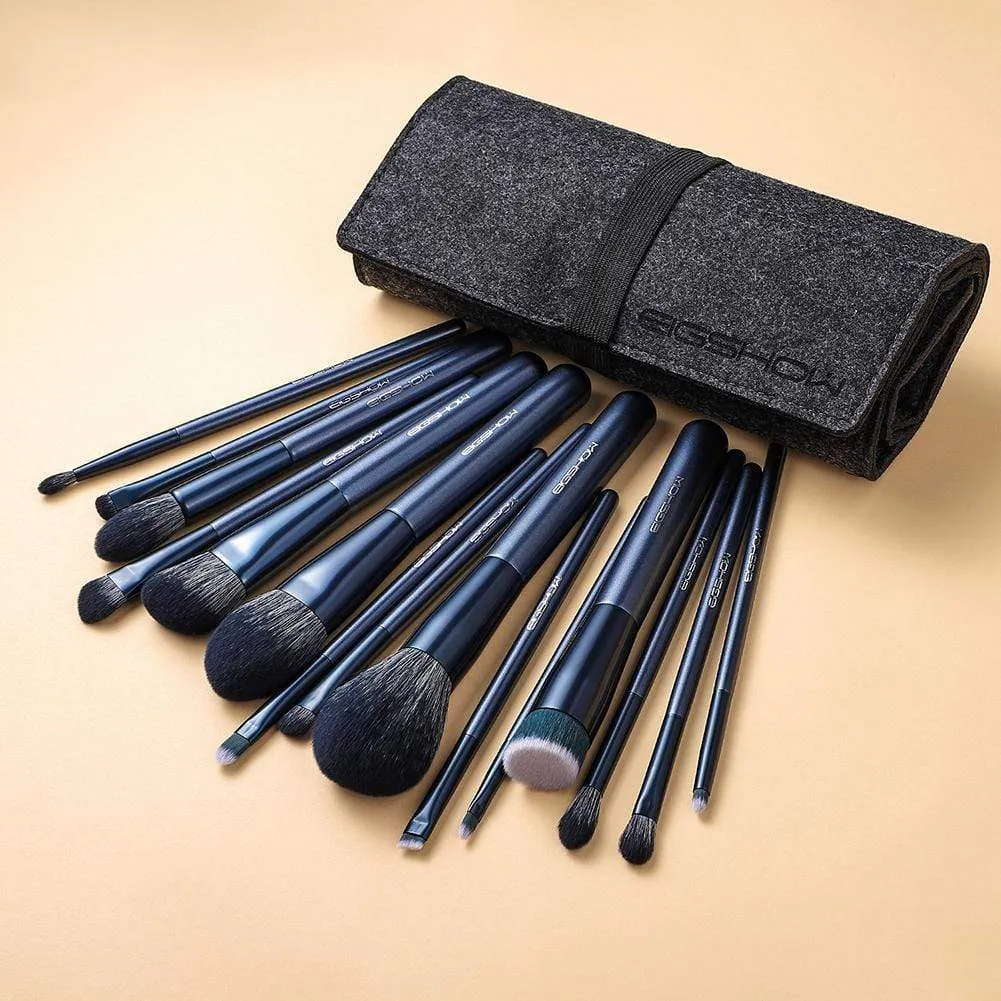 JADE SERIES - 15 PCS MAKEUP BRUSH KIT - TOURMALINE BLUE