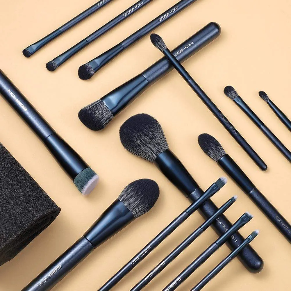 JADE SERIES - 15 PCS MAKEUP BRUSH KIT - TOURMALINE BLUE