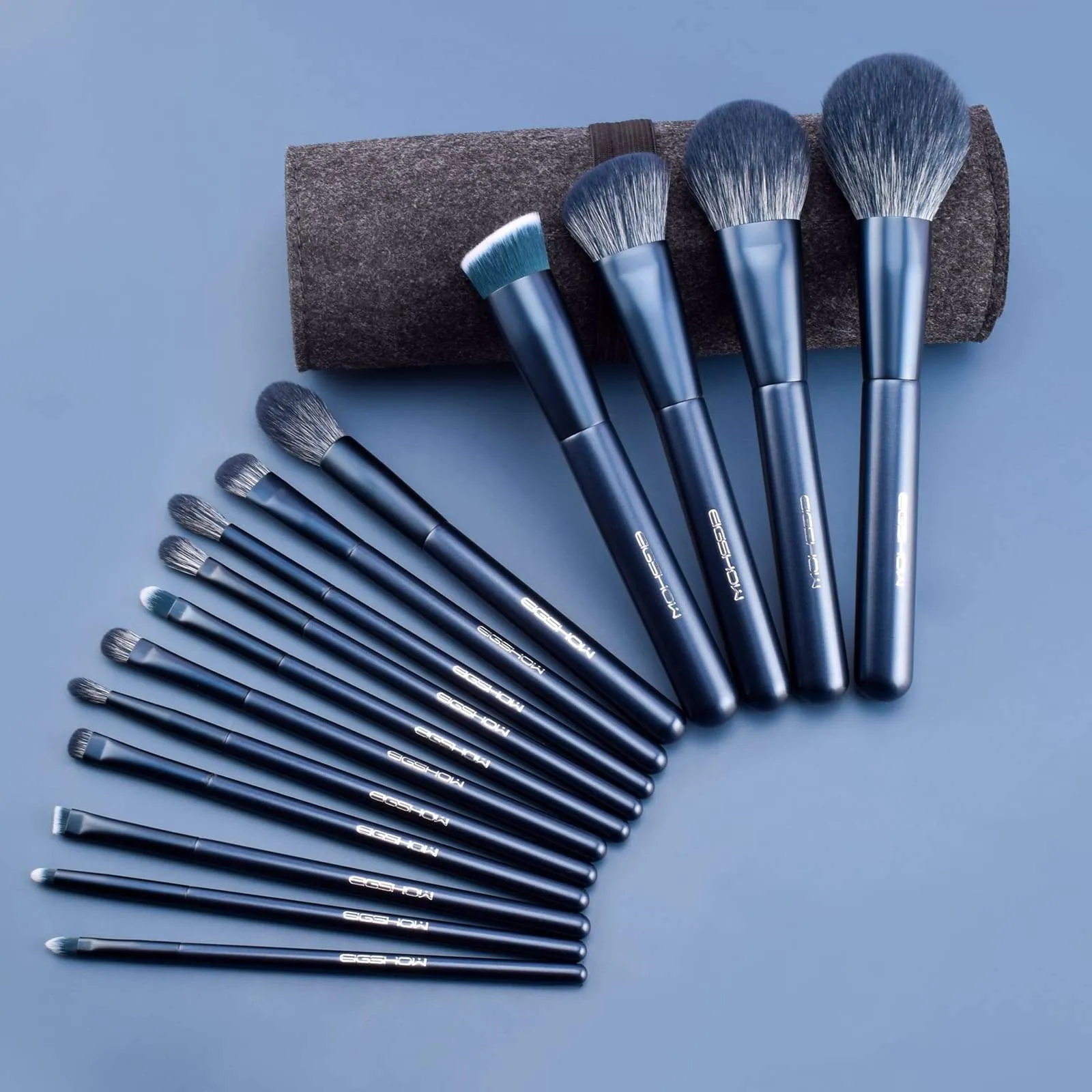 JADE SERIES - 15 PCS MAKEUP BRUSH KIT - TOURMALINE BLUE