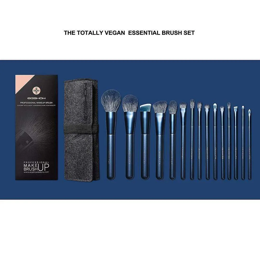 JADE SERIES - 15 PCS MAKEUP BRUSH KIT - TOURMALINE BLUE