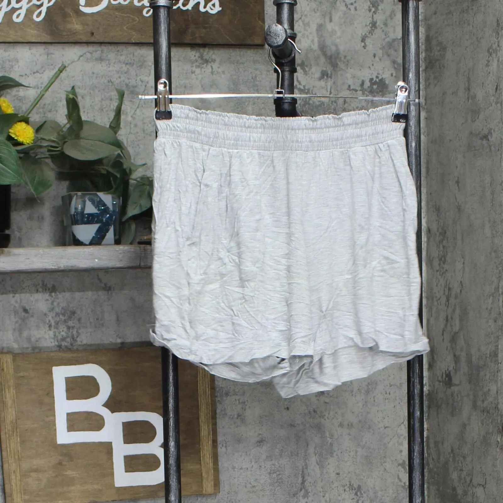 Jane & Bleecker 2 Pack Lounge Sleep Shorts Heather Gray / Pink Floral M
