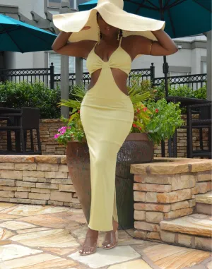 Jolie Cutout Dress x Camel