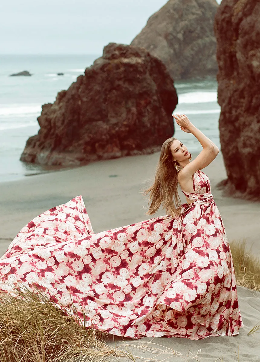 June Impact Dress in Warm Watercolor