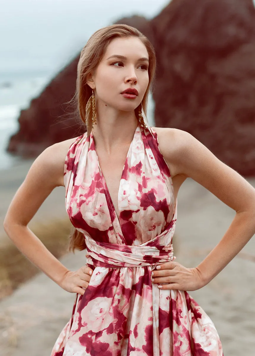 June Impact Dress in Warm Watercolor