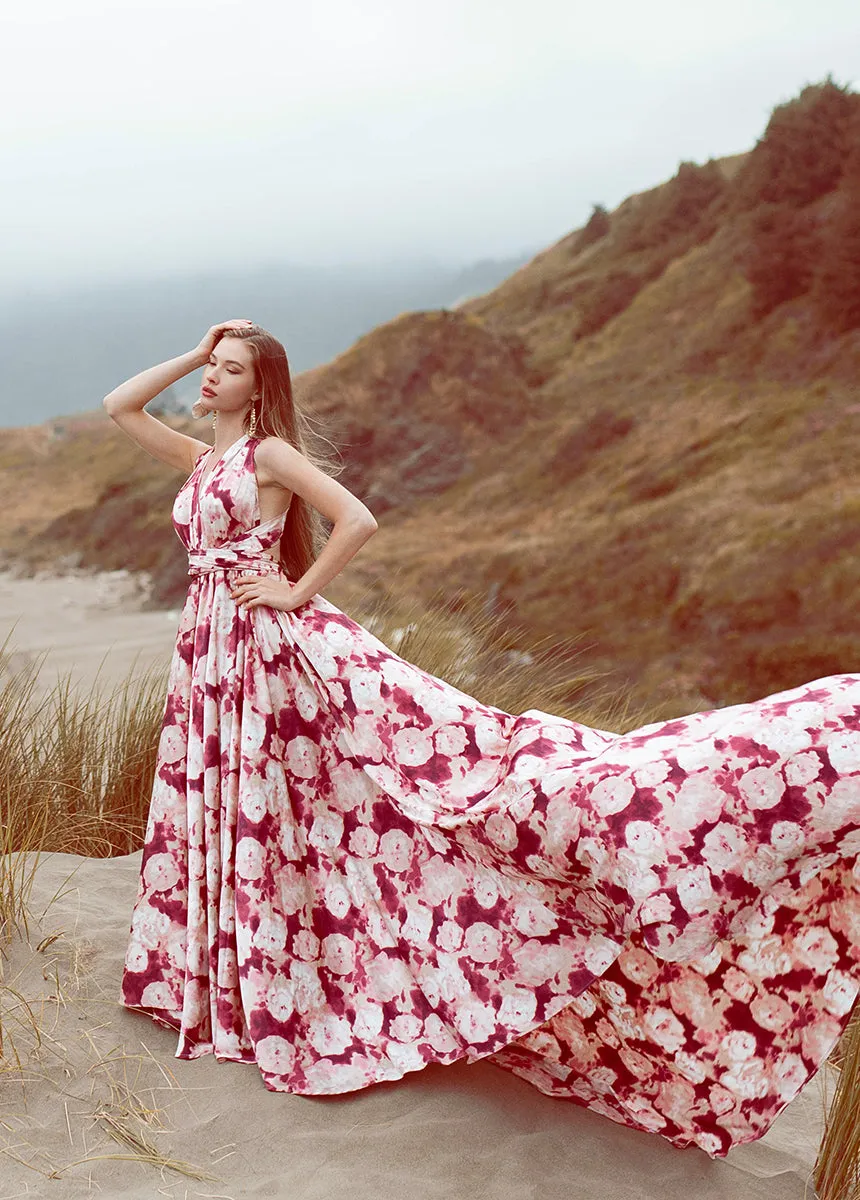 June Impact Dress in Warm Watercolor