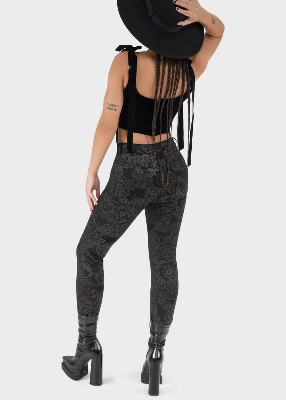 Killstar Nora Black Lily Trousers Black