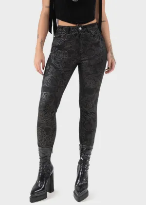 Killstar Nora Black Lily Trousers Black
