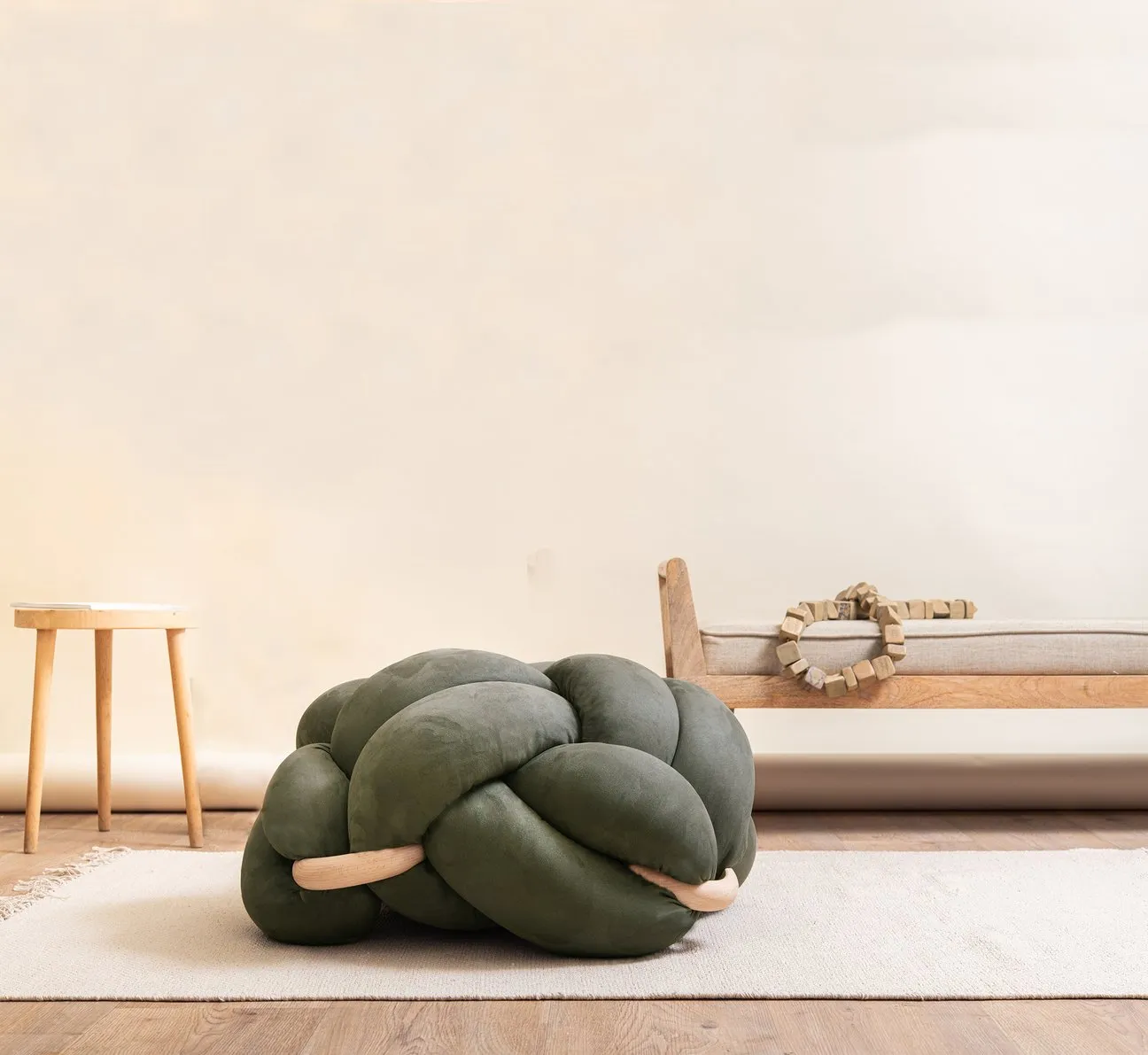Knot Floor Cushion - Suede (Vegan)