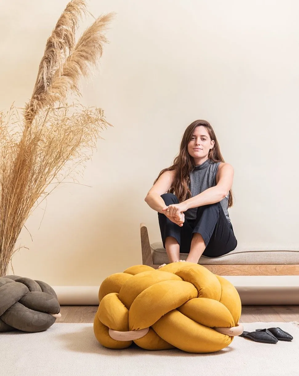 Knot Floor Cushion - Suede (Vegan)