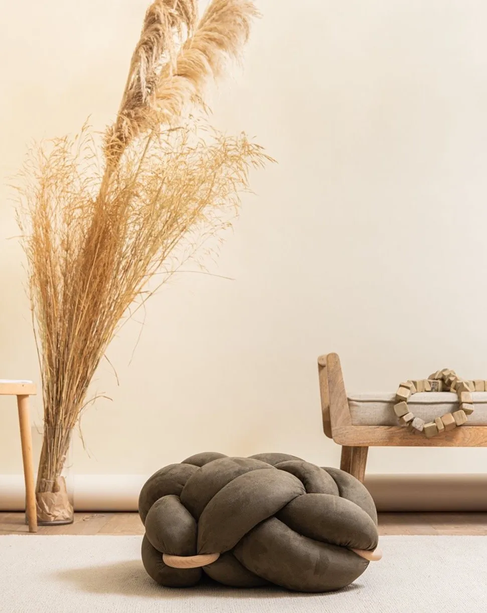 Knot Floor Cushion - Suede (Vegan)