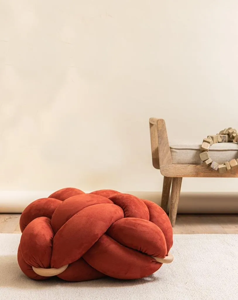 Knot Floor Cushion - Suede (Vegan)