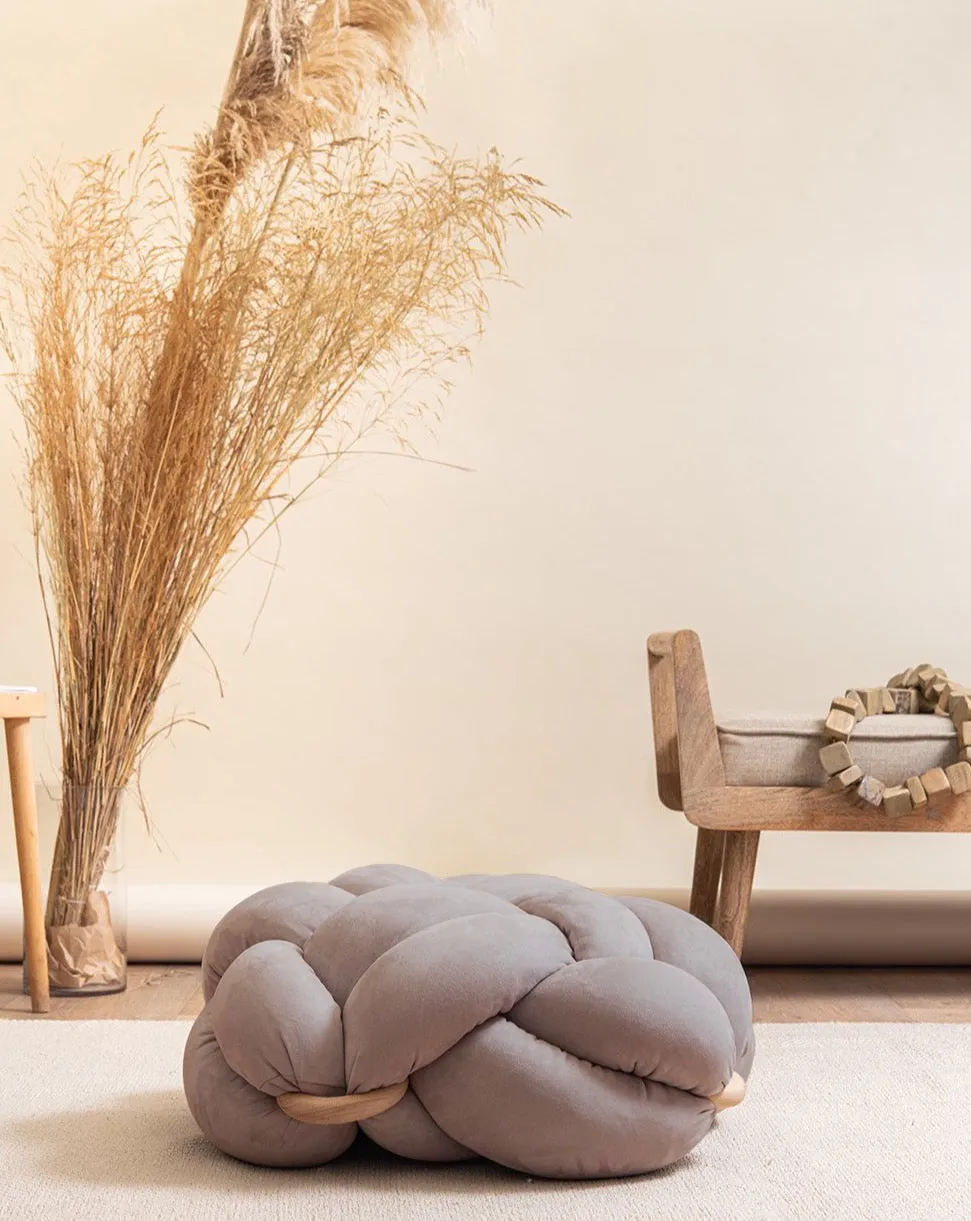 Knot Floor Cushion - Suede (Vegan)