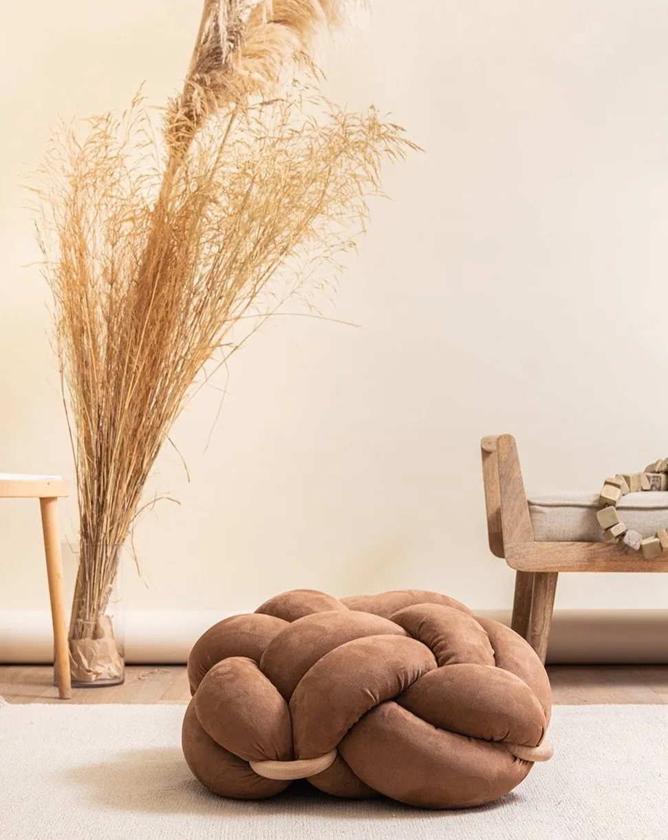 Knot Floor Cushion - Suede (Vegan)