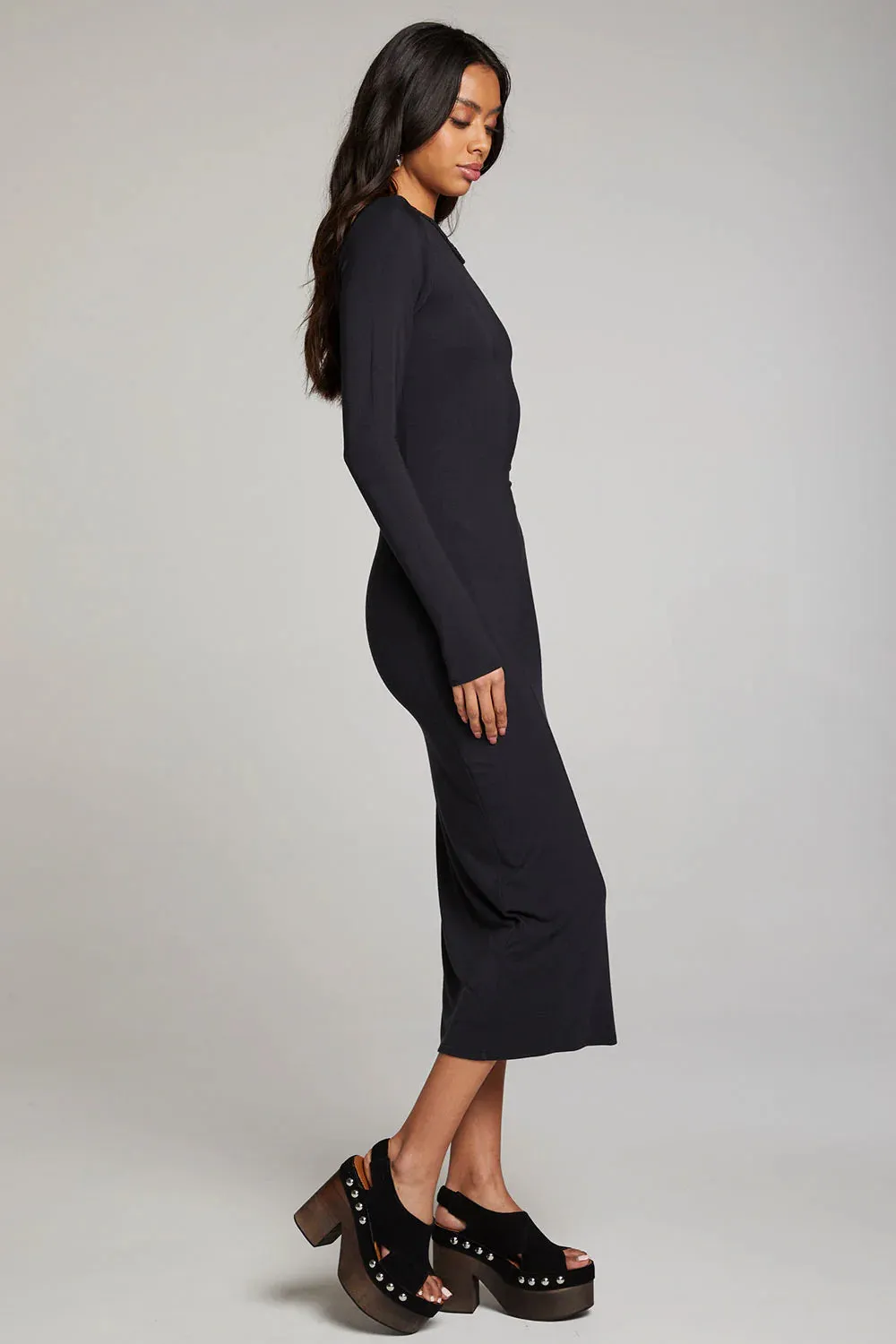 Linen Blend Bustier black top