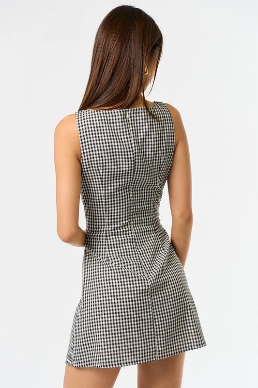 Look To You Gingham Mini Dress