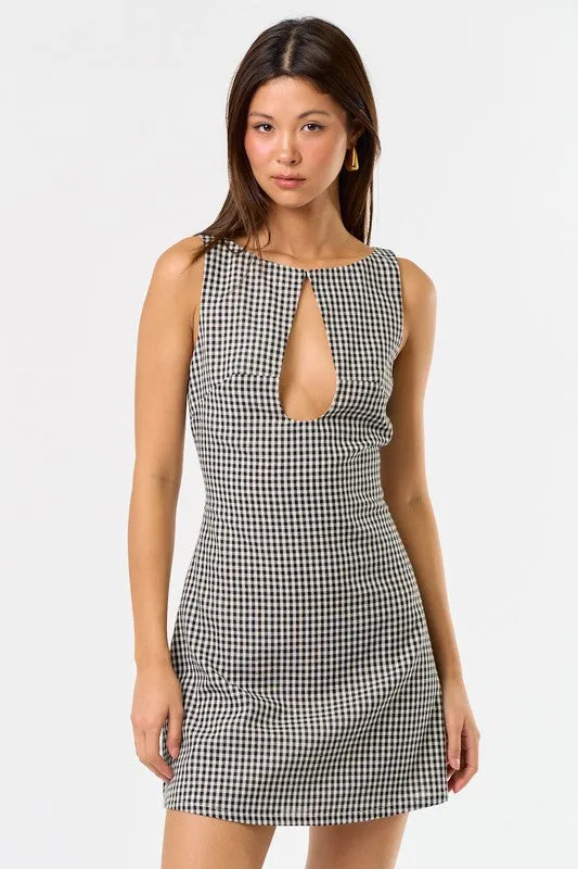 Look To You Gingham Mini Dress