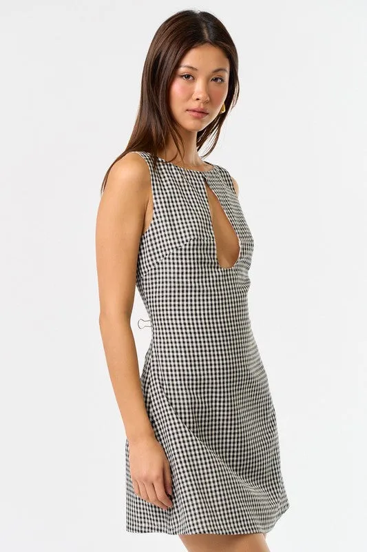Look To You Gingham Mini Dress