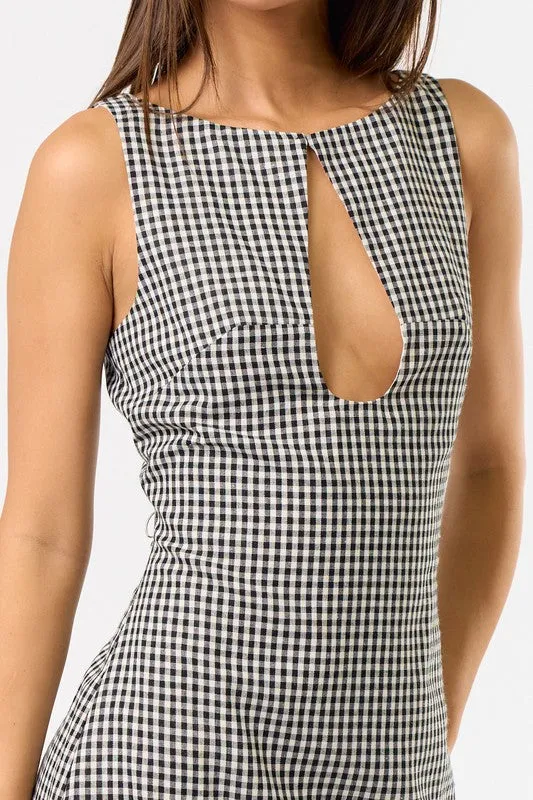Look To You Gingham Mini Dress