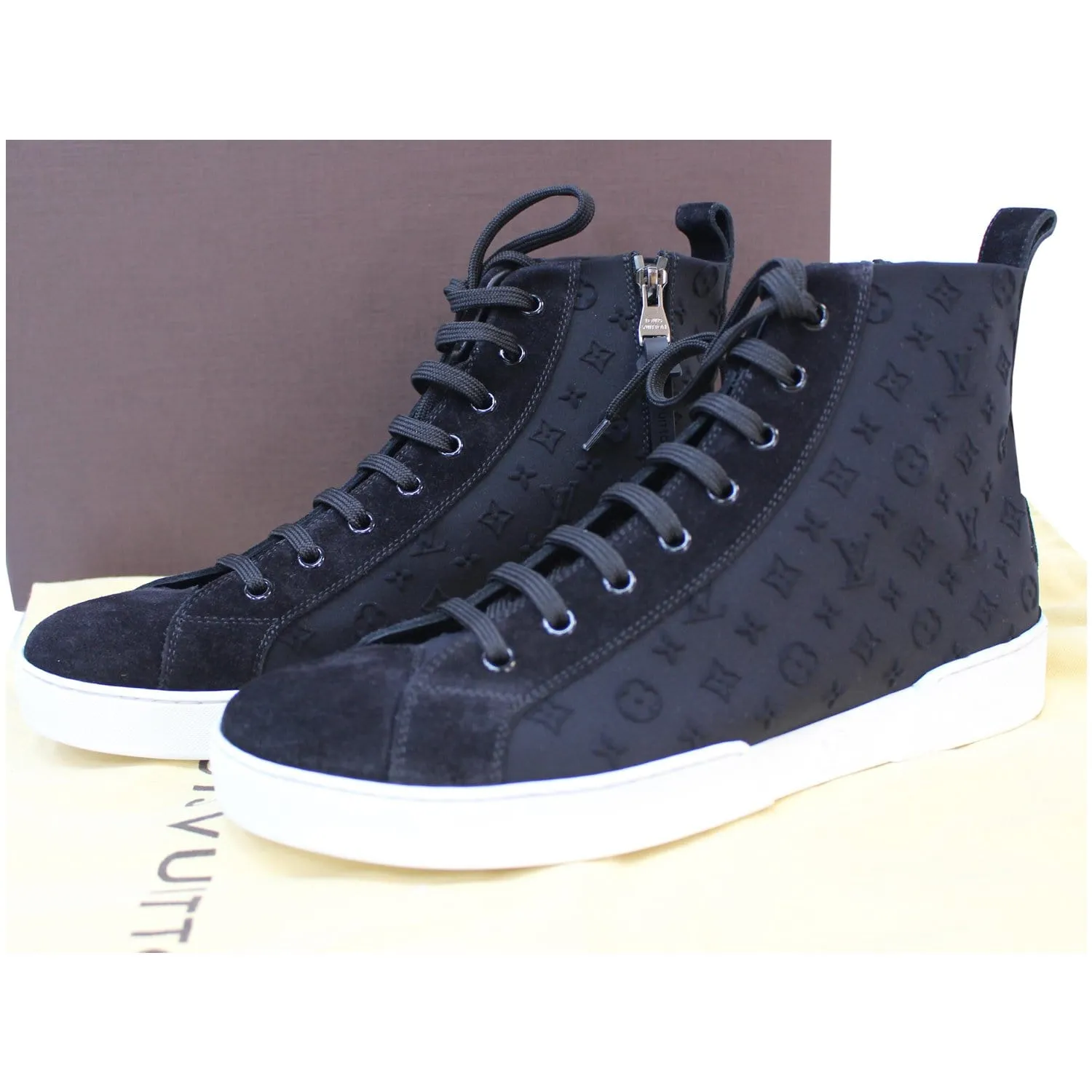 LOUIS VUITTON High Top Suede Sneaker Blue - 15% OFF
