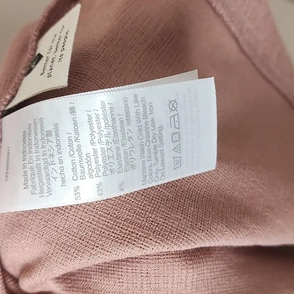 Madewell Pink Textured Cotton Blend Stretchy Short Sleeve Mini Wrap Dress Sz 1X