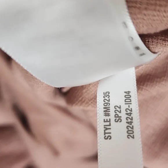 Madewell Pink Textured Cotton Blend Stretchy Short Sleeve Mini Wrap Dress Sz 1X