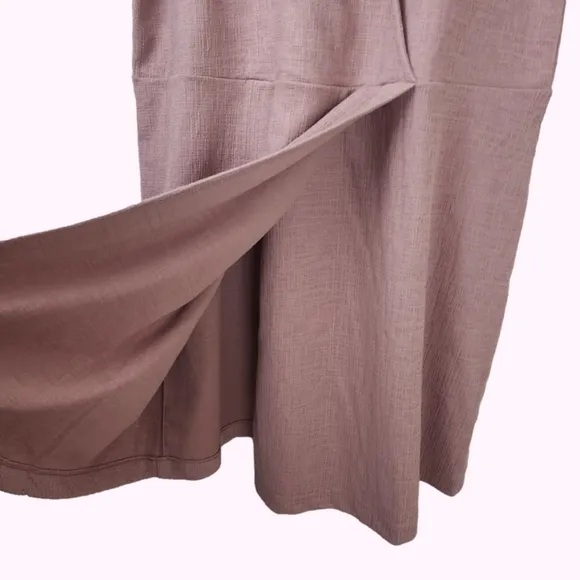 Madewell Pink Textured Cotton Blend Stretchy Short Sleeve Mini Wrap Dress Sz 1X