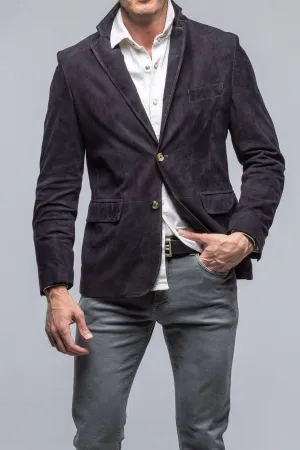 Maldito Suede Blazer In Navy