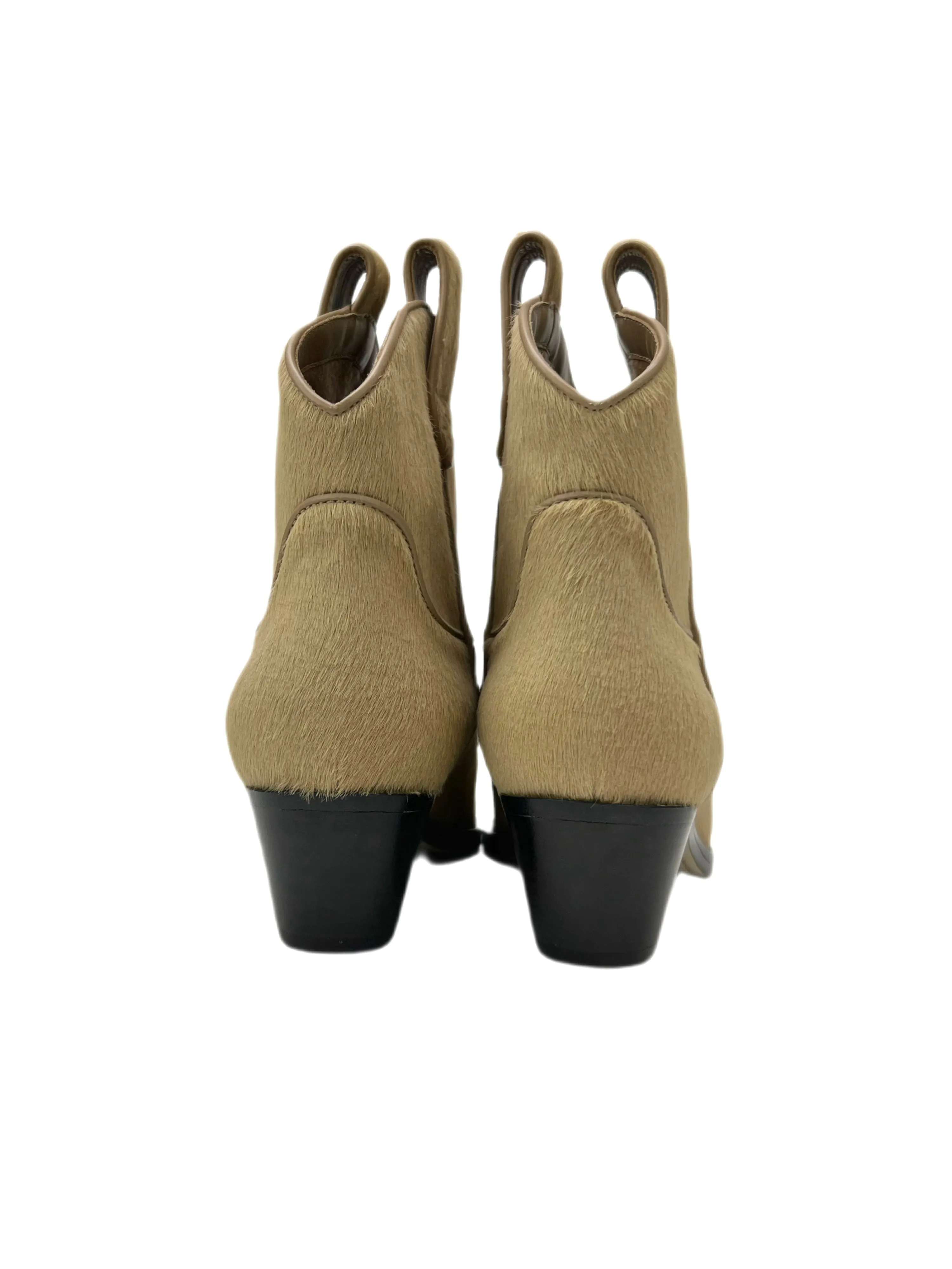 Max Mara Women's Cammello Atri Suede Cowboy Ankle Boots Size 7 NWB